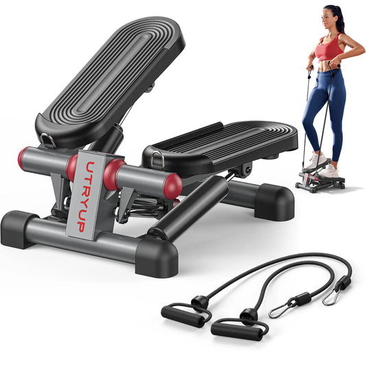 UTRYUP Stair Stepper for Exercise, Mini Steppers with Resistance Band, Fitness Stepper Exercise Home Workout Equipment for Full Body Workout, 300Lbs Weight Capacity